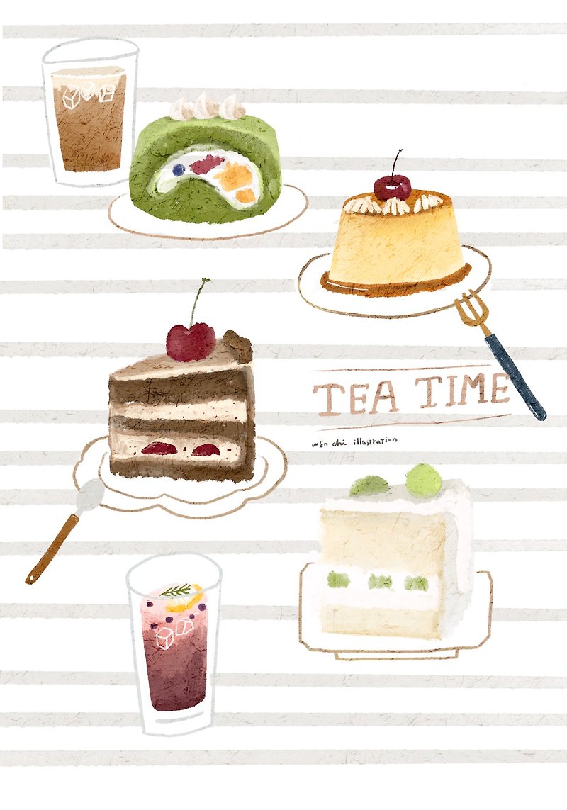 【คลาสเวิร์คช็อป】Food Illustration* Impasto Dessert Series - ipad+procreate Lab / Mr. Jane V