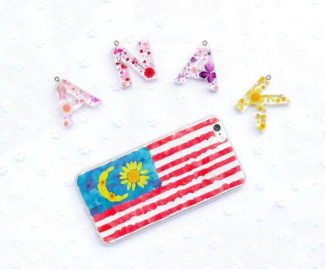 我愛馬來西亞乾花手機殼アナクマレーシアマレーシア国旗電話カバー ショップ August Handcraft スマホケース Pinkoi
