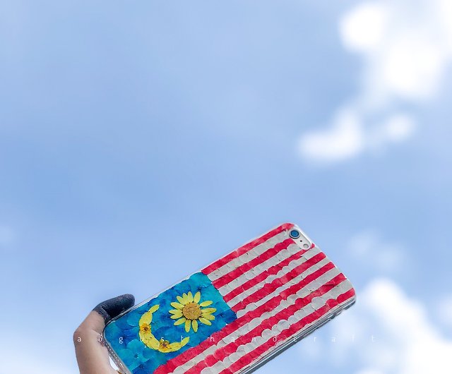 我愛馬來西亞乾花手機殼アナクマレーシアマレーシア国旗電話カバー ショップ August Handcraft スマホケース Pinkoi
