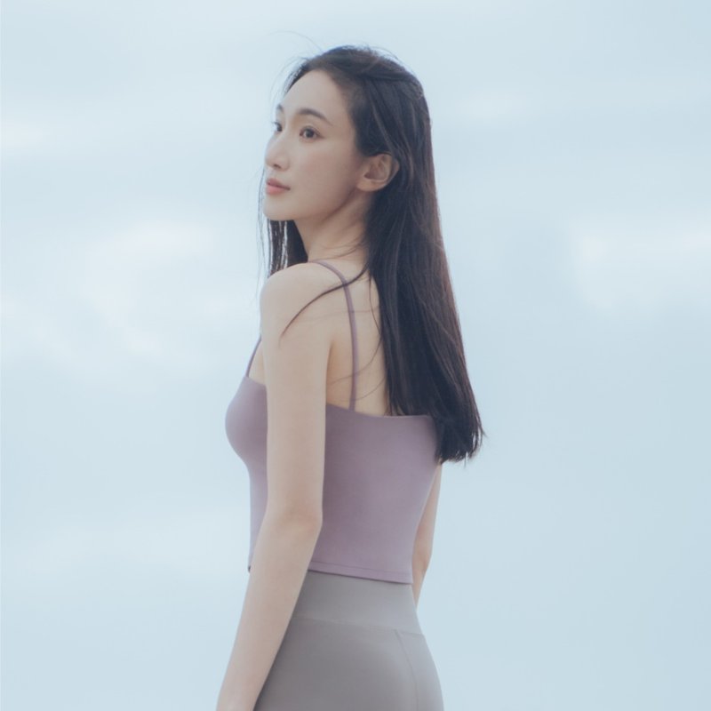 【MACACA】若水瑜伽背心 - AIE1124 粉紫 - 女運動上衣/背心 - 尼龍 綠色