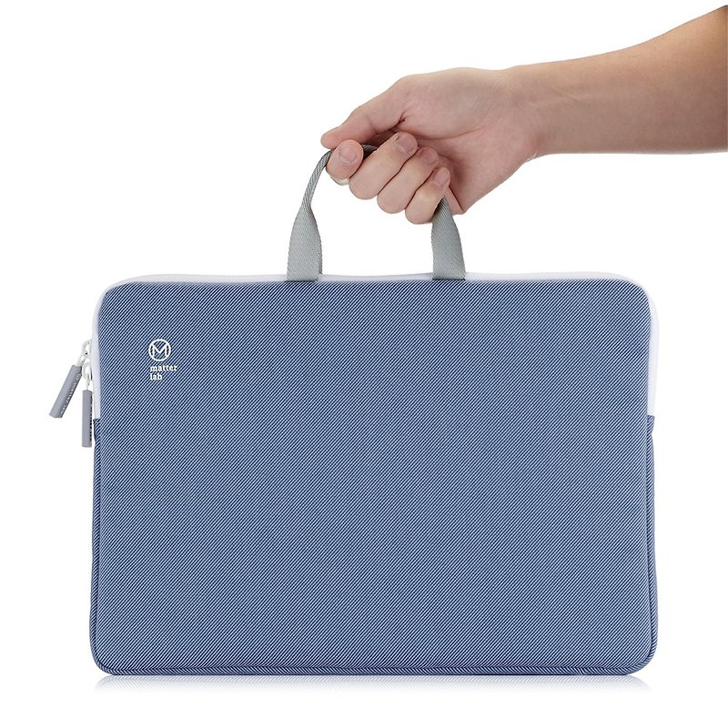 Blanc Macbook 13.3インチ2Wayポータブルラップトップ保護バッグ-シェンジンラン - PCバッグ - 防水素材 ブルー