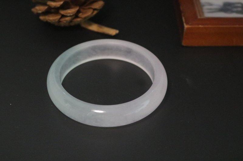 冰糯種飄花紫羅蘭玉手鐲天然玉石手鐲 - 手鍊/手環 - 半寶石 多色