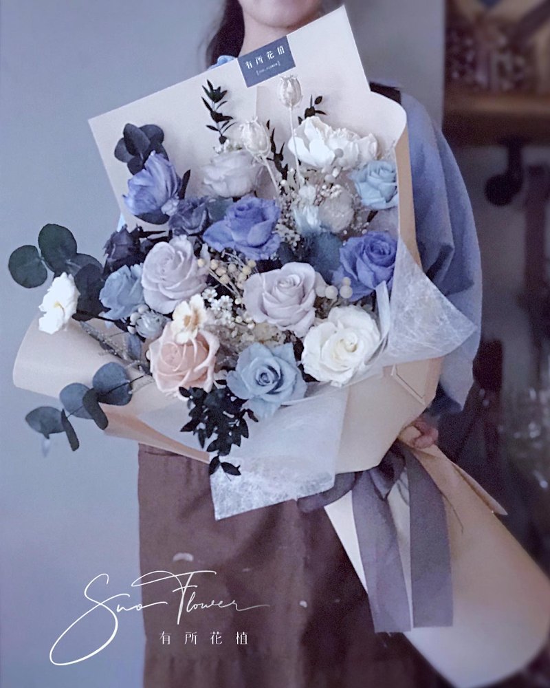 Preserved Flower Bouquet/Confession Bouquet/Proposal Bouquet/Birthday Gift/Graduation Bouquet - ช่อดอกไม้แห้ง - วัสดุอื่นๆ 