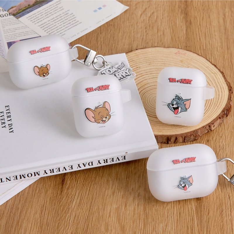 湯姆貓與傑利鼠共度歡笑強悍防摔AirPods保護套(附吊飾) - AirPods/耳機保護套 - 塑膠 多色