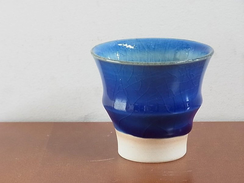 Blue glaze cup (small)