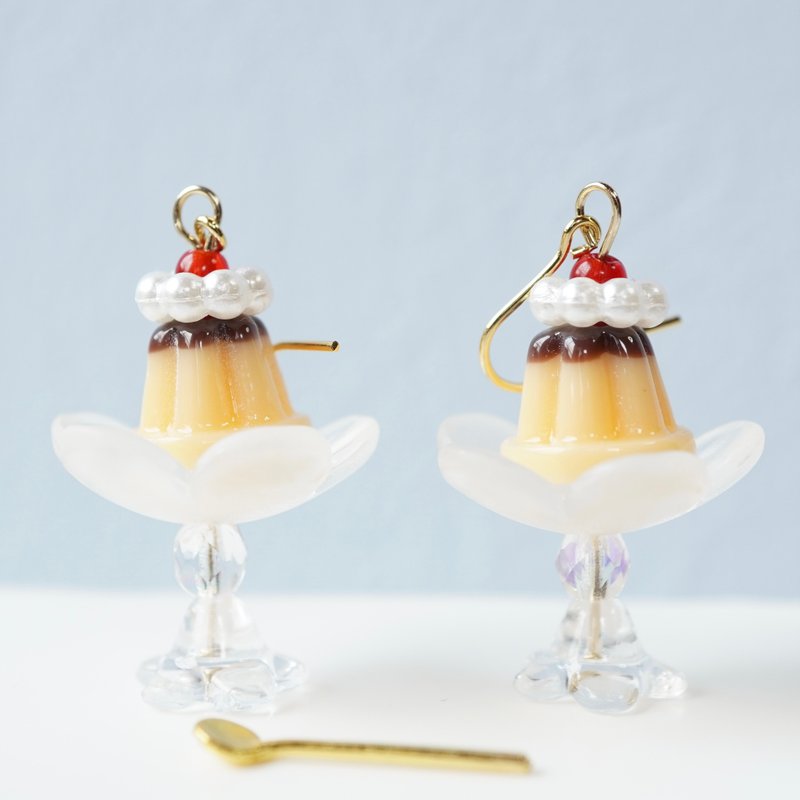 Pudding Clip-On - Earrings & Clip-ons - Plastic Yellow