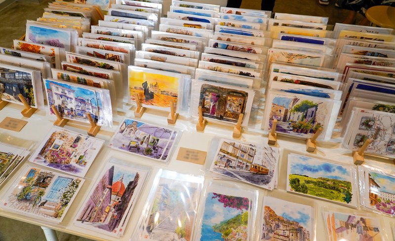 Watercolor postcards, set of 130 - การ์ด/โปสการ์ด - กระดาษ 