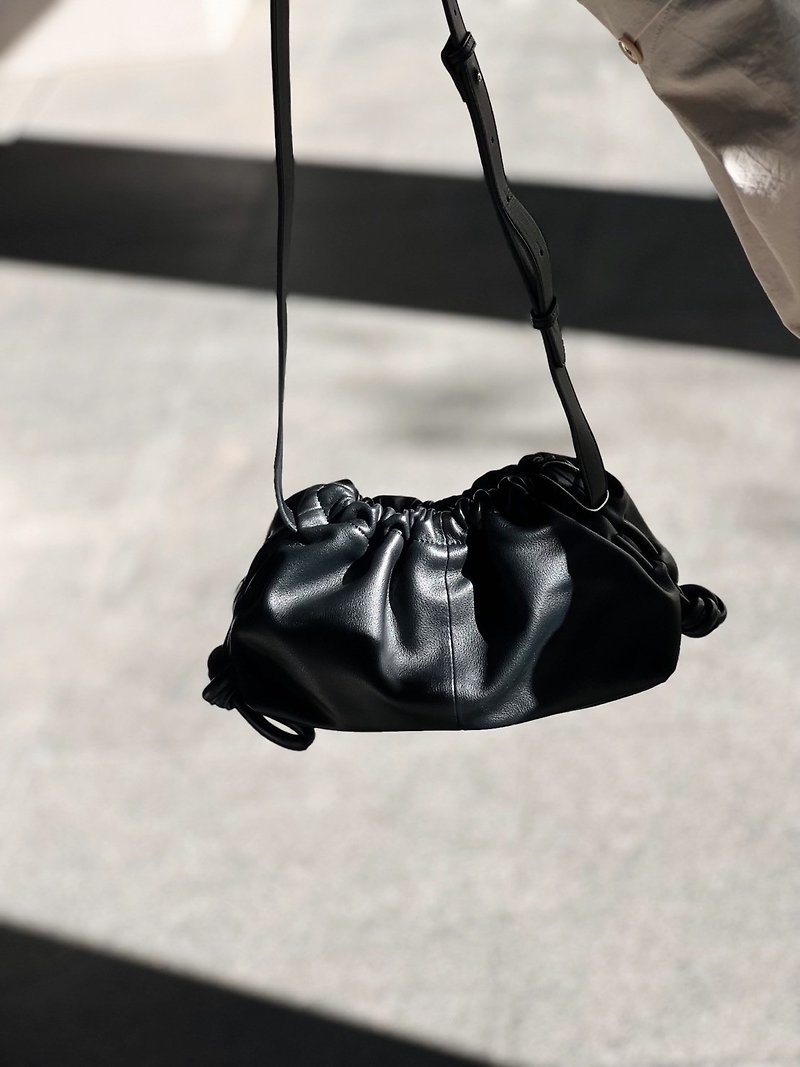 AISLE by abcense Ravioli Bag-black - Messenger Bags & Sling Bags - Genuine Leather Black