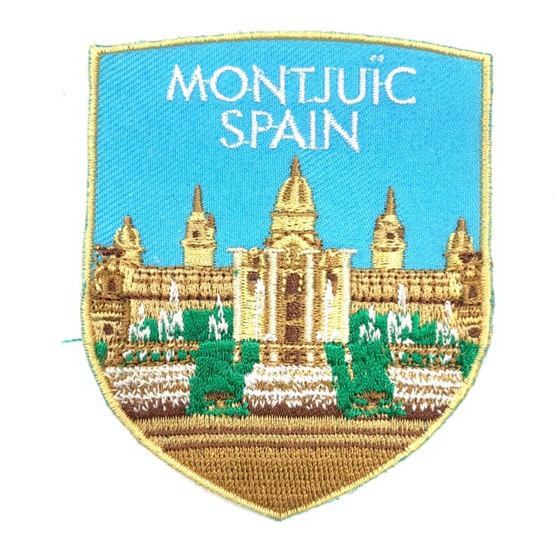 西班牙蒙特惠奇山 SPAIN 貼布 布標 燙貼 徽章 肩章 識別章 背包 - 徽章/別針 - 繡線 多色