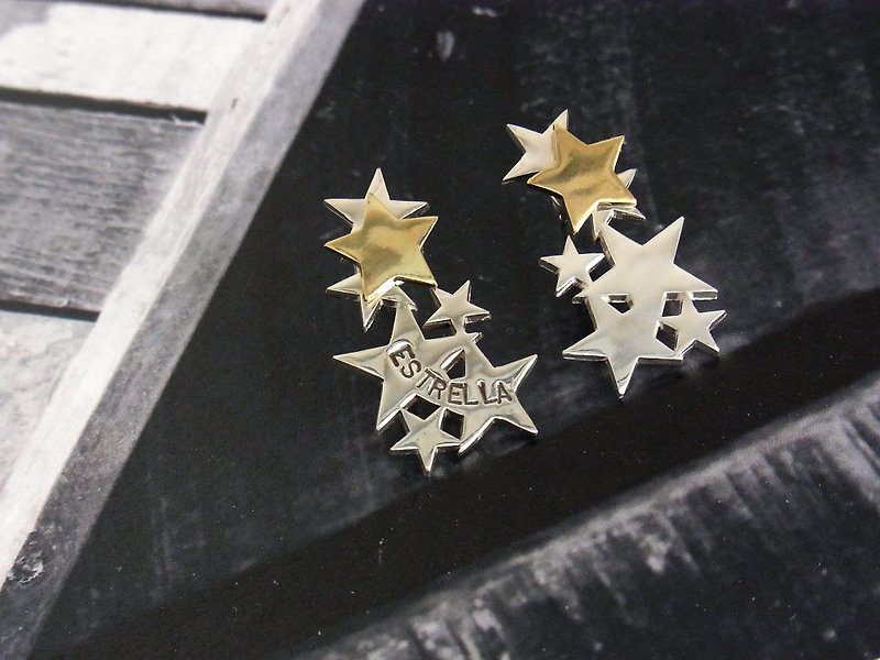 Stardust 2WAY earrings / silver - Earrings & Clip-ons - Sterling Silver Silver