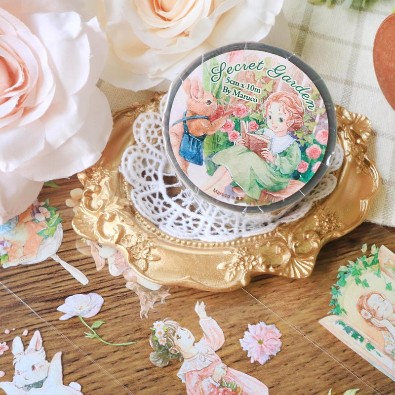 Secret Garden - 5cm Glossy PET Tape - มาสกิ้งเทป - พลาสติก หลากหลายสี