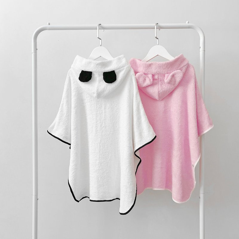 動物造型兒童浴巾衣-熊貓/粉兔 - 毛巾浴巾 - 尼龍 多色