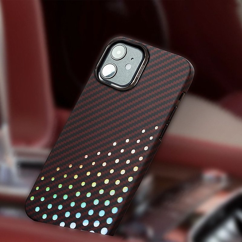 Matte Stealth Red Ballistic Case for iPhone12, 12 Pro, 12mini 12 Pro Max - เคส/ซองมือถือ - คาร์บอนไฟเบอร์ สีแดง
