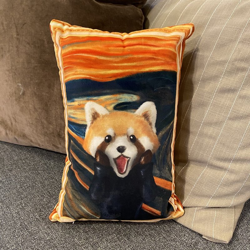 Red Panda Scream cushion