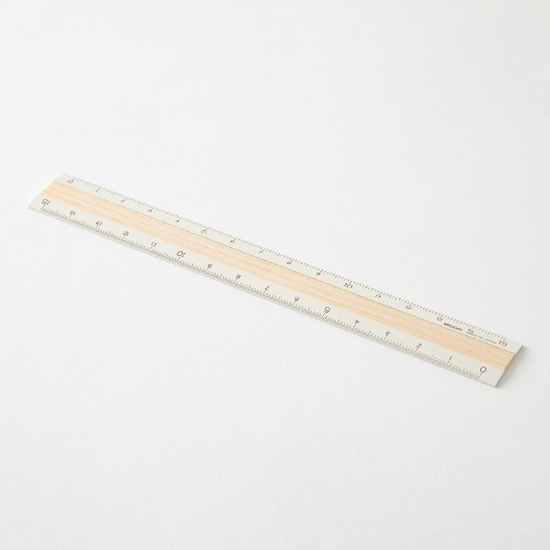 MIDORI 鋁木尺 15cm 象牙白 - 其他 - 其他材質 白色