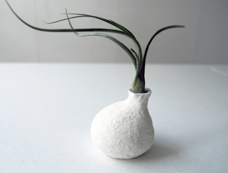 Handmade Diatomite Vase –size: L - ตกแต่งต้นไม้ - วัสดุอื่นๆ ขาว