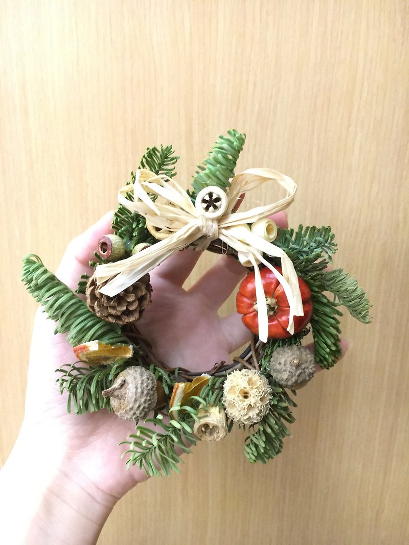 ♥ flowers daily ♥ Nuobeisong mini Christmas wreath - ของวางตกแต่ง - กระดาษ สีเขียว