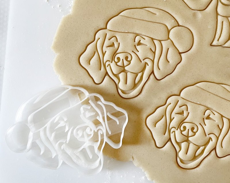 Christmas Dog Golden Retriever Cookie Cutter - 其他 - 塑膠 