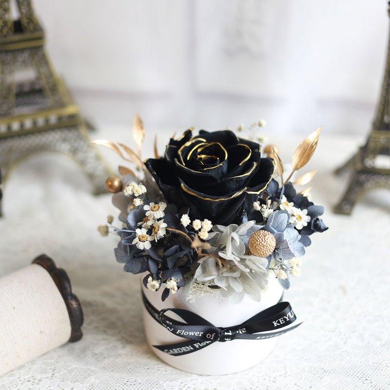 T71 luxury black rose table flower/potted flower/opening gift/opening flower ceremony/personal style table flower - Dried Flowers & Bouquets - Plants & Flowers Yellow