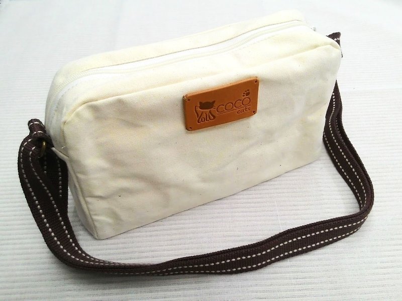 Muji Canvas Crossbody Toast Bag (Print Butterfly Valley Bart Material) SDL03 - กระเป๋าแมสเซนเจอร์ - ผ้าฝ้าย/ผ้าลินิน 