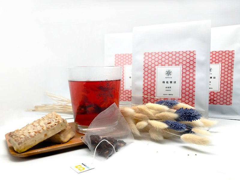 水果茶 莓比寶貝 |濃郁水果酸甜滋味 | 三角立體茶包15入 - 茶葉/漢方茶/水果茶 - 植物．花 紅色