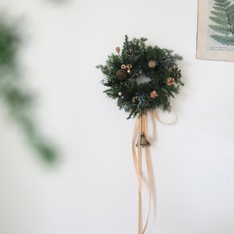 Preserved Cedar Christmas Wreath, DIY Wreath Workshop, Handmade Christmas Wreath, Taichung Floral Class - Plants & Floral Arrangement - Plants & Flowers 