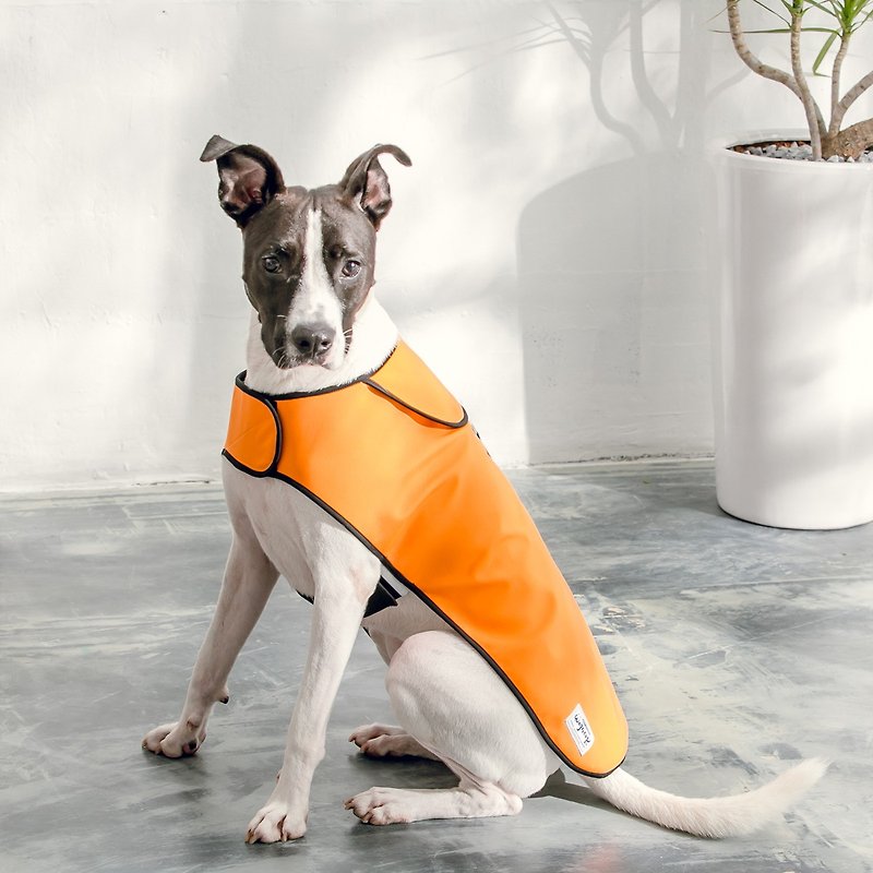 3L/4L-Lockwood pets waterproof jacket/ raincoats (orange) shiba/Corgi - ชุดสัตว์เลี้ยง - วัสดุกันนำ้ 