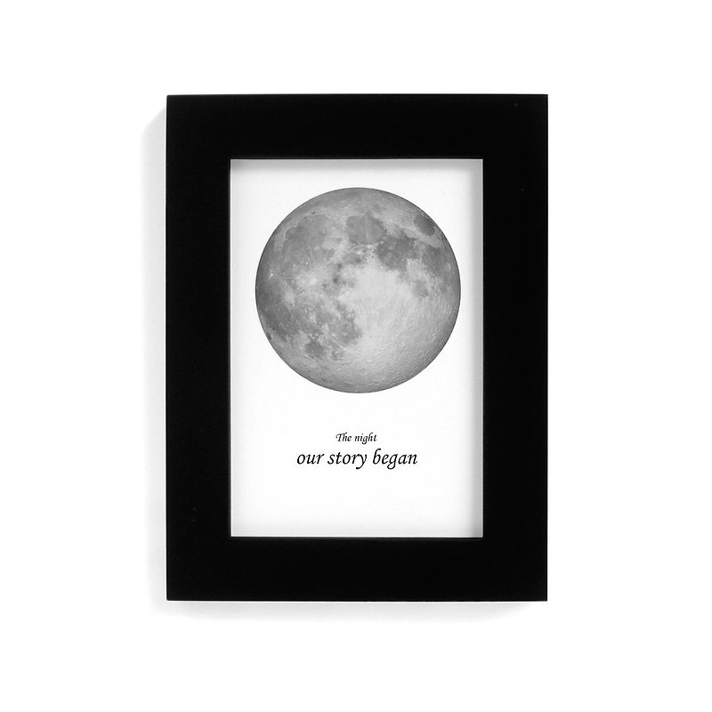 Glow Moon Print, Moon phase Art, Unique Wedding Anniversary Gift for him her - Items for Display - Paper Blue