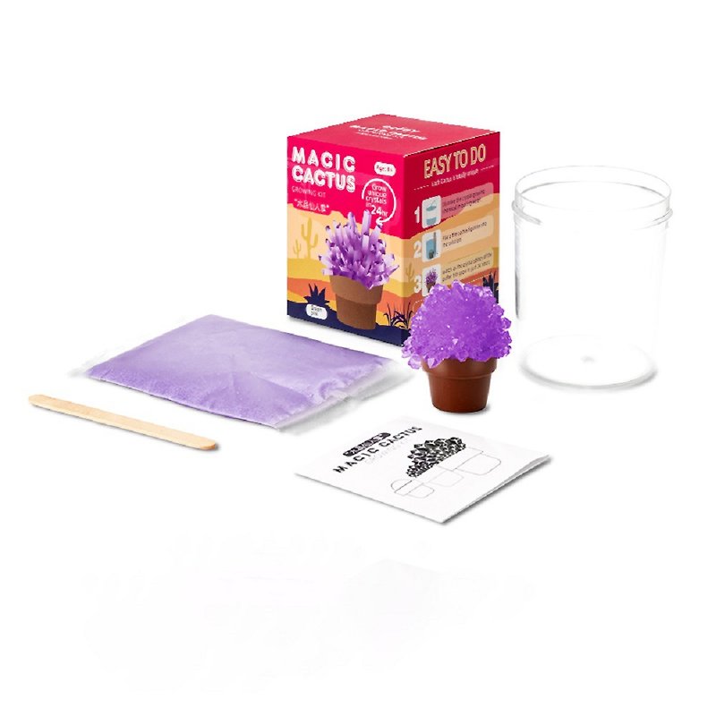ecoey Crystal Cactus Growth Kit Fantasy Crystal Exploration of Crystalline - Gift Wrapping & Boxes - Crystal 