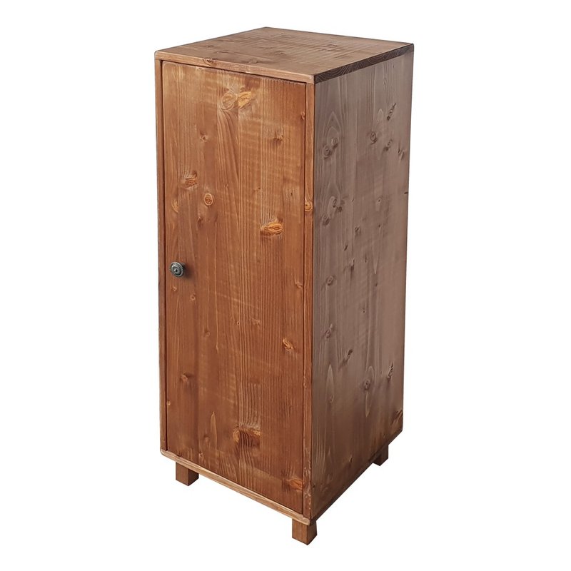 Customized double-layer storage cabinet with doors, small storage cabinet size can be customized CUA-029 - Storage - Wood Brown