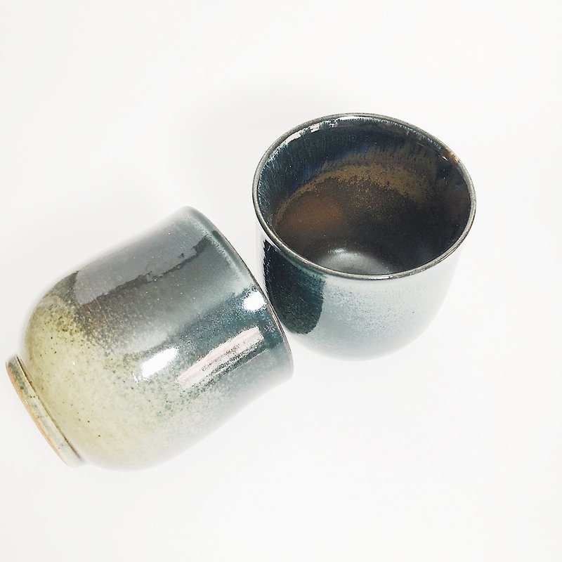 窯變釉手作陶瓷茶杯－深海藍 - 茶具/茶杯 - 陶 藍色