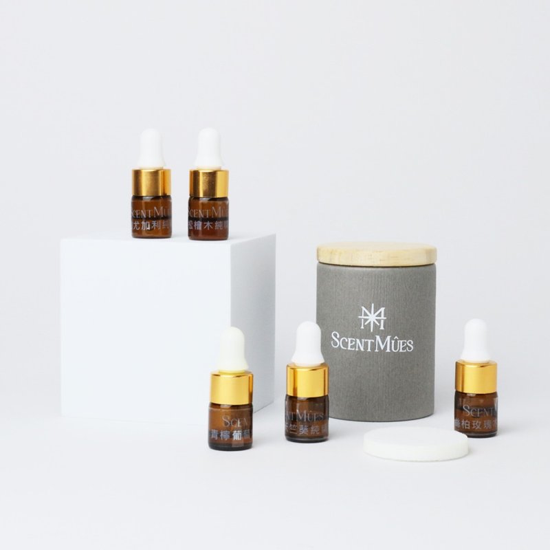 光與影基礎純精油揉香組 1.5ml*5隨身瓶 試香體驗 - 香氛/精油/擴香 - 精油 綠色
