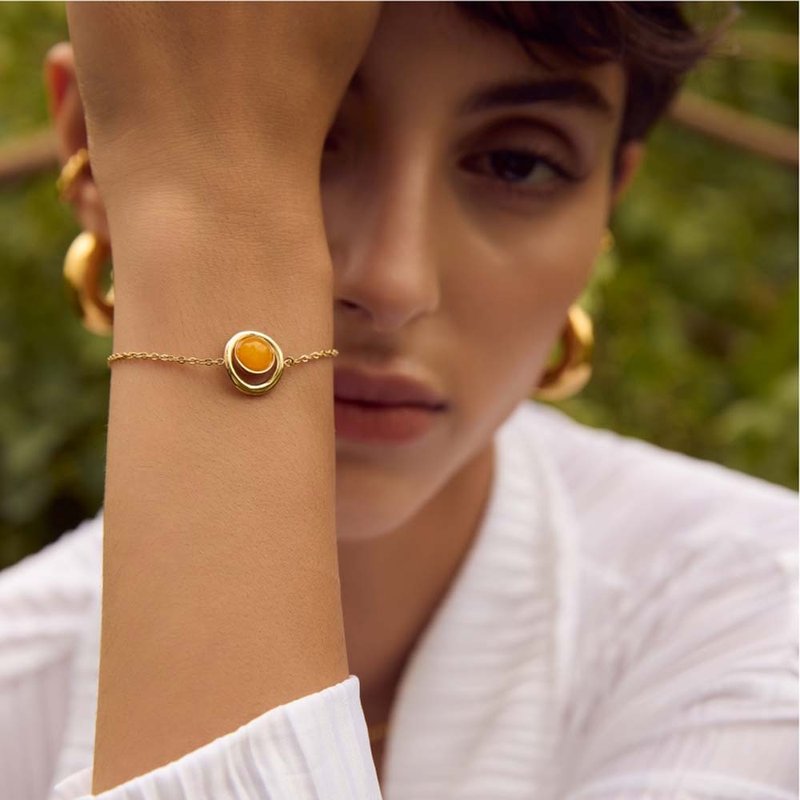 Cosmos シトリンブレスレット - ブレスレット - ステンレススチール ゴールド