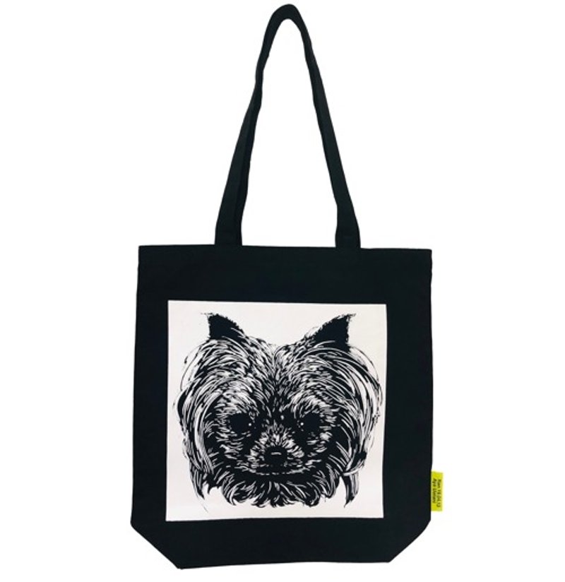 Yorkshire Terrier Tote Bag - กระเป๋าถือ - ผ้าฝ้าย/ผ้าลินิน 