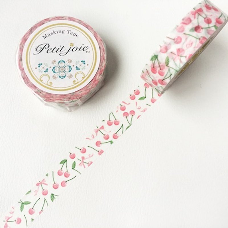 NICHIBAN Petit Joie Masking Tape and paper tape [Cherry (PJMT-15S028)] - Washi Tape - Paper Multicolor