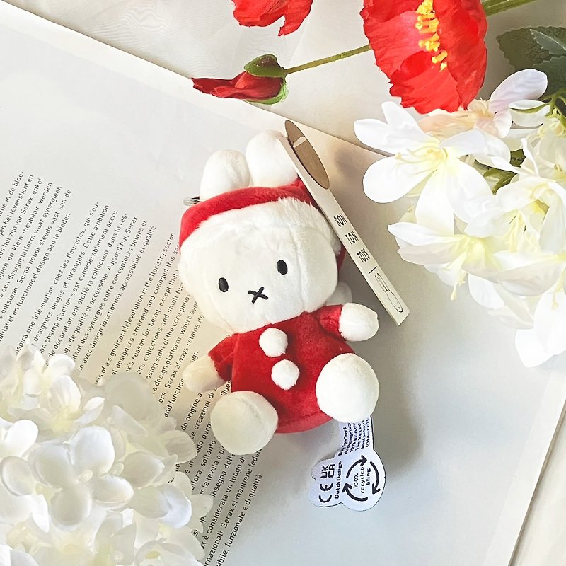 BON TON TOYS Miffy Keychain-Christmas Bunny 10cm - Stuffed Dolls & Figurines - Polyester Multicolor