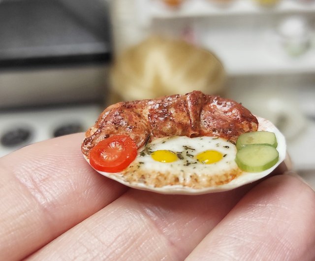 MINIATURE COOKING BACON & EGG 1:12 SCALE, MINI Food