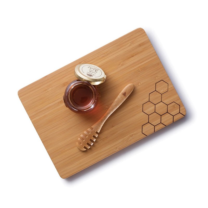 Goody Bag - Bambu [嗡嗡嗡勤劳蜂] blessing bag (honey chopping board + honey spoon) - Cookware - Bamboo 