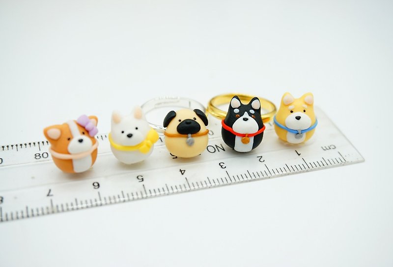 Dog Series Finger Ring - General Rings - Clay Multicolor
