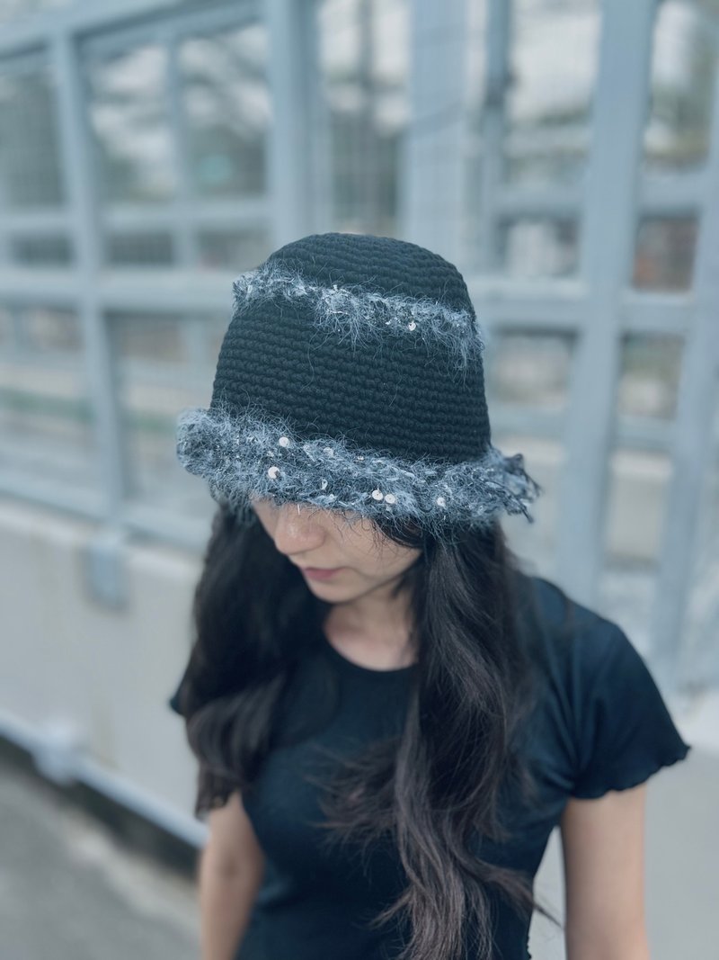 crocheted cold hat woven hat crocheted hat hat - หมวก - ผ้าฝ้าย/ผ้าลินิน ขาว