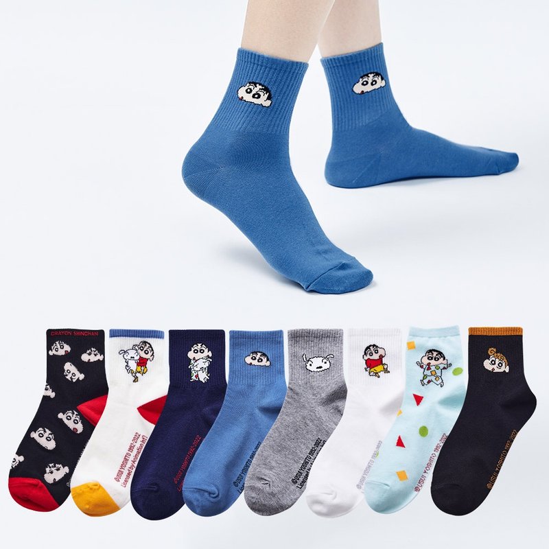 [ONEDER Wanda] Crayon Shinchan socks Nohara Shinnosuke stockings Taiwan-made cotton socks women's socks - Socks - Other Materials 