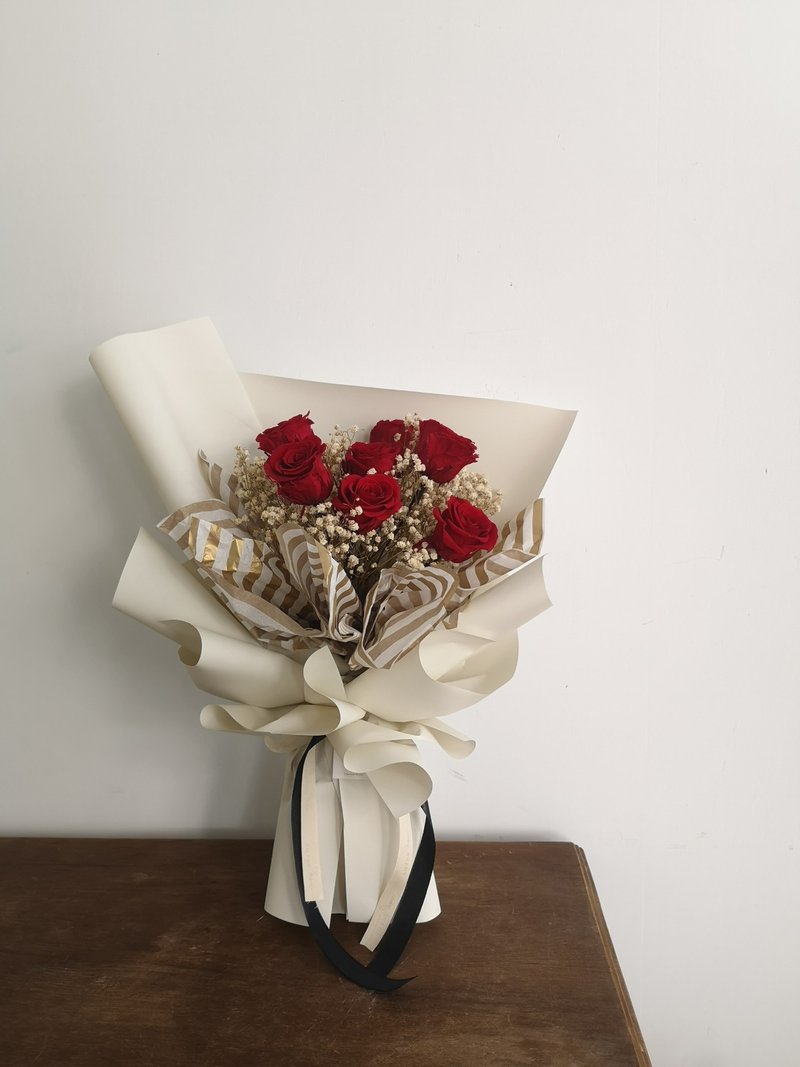 【Eternal Rose Bouquet】• Valentine’s Day/Eternal Roses/Eternal Rose Bouquet/Rose - Dried Flowers & Bouquets - Plants & Flowers Red