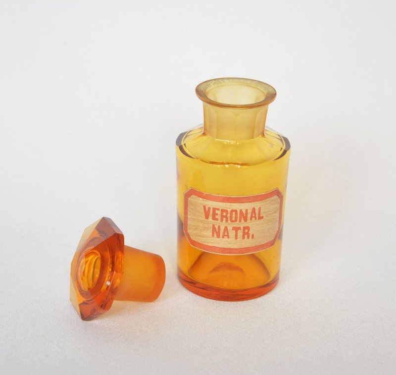 德國早期老藥局古董藥罐(橘) - 擺飾/家飾品 - 玻璃 橘色