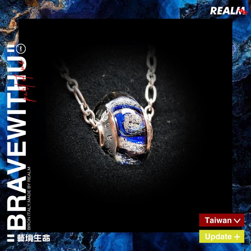 艶をかけられた灰のネックレス/ガラスの灰のネックレス - ネックレス - ガラス 