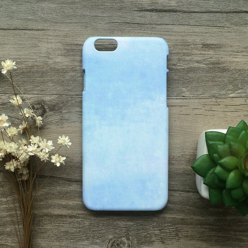 Blue Macaron Watercolor. Matte Case( iPhone, HTC, Samsung, Sony, LG, OPPO) - เคส/ซองมือถือ - พลาสติก สีน้ำเงิน