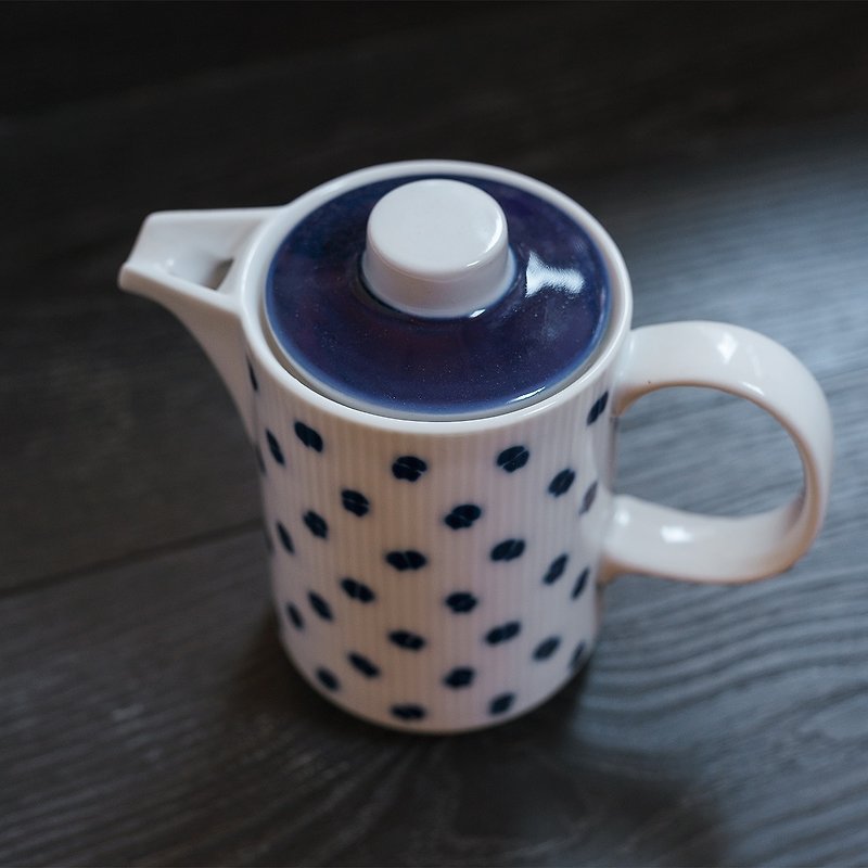 German made Melitta - coffee bean cobalt blue teapot / coffee pot - Coffee Pots & Accessories - Pottery Blue