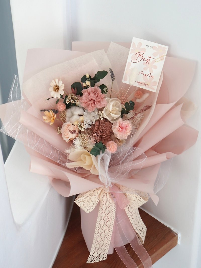 [Mother's Day Bouquet] You are the best carnation bouquet Mother's Day gift Mother's Day gift giving - ช่อดอกไม้แห้ง - พืช/ดอกไม้ 