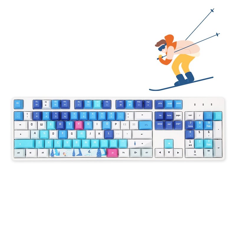 [Free Shipping] Ice and Snow Custom Joint Gaming Mechanical Keyboard Ai Stone FE104 - อุปกรณ์เสริมคอมพิวเตอร์ - วัสดุอื่นๆ หลากหลายสี