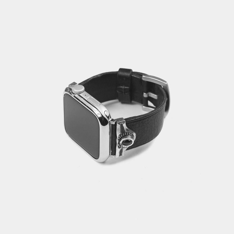 Classic Fit Apple Watch Strap with Onyx - 錶帶 - 真皮 黑色
