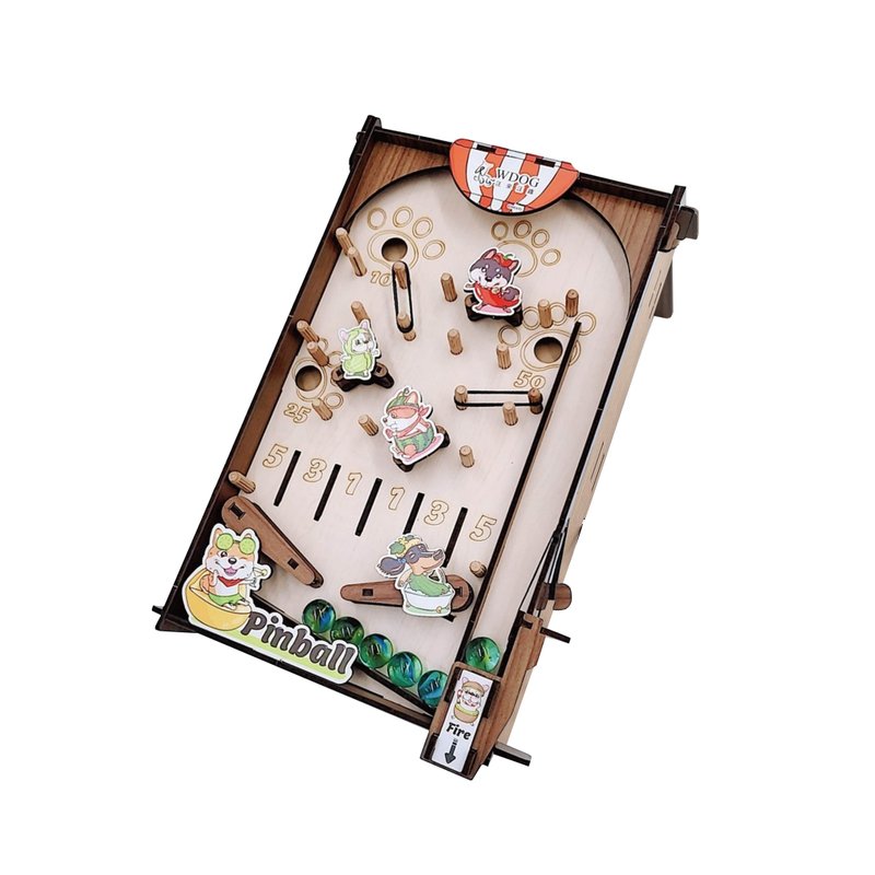 【 DIY 手作】【汪來汪趣Wdog】趣味彈珠檯 彈珠台 景點禮品 親子 - 木工/竹藝/紙雕 - 木頭 卡其色